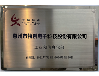 2021年 国家专精特新“小巨人”企业